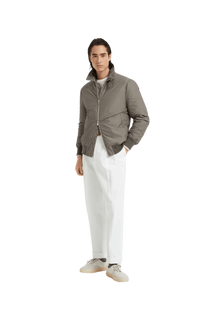 <tc>Brunello Cucinelli</tc> 男士 Malfilé 棉質英式羅紋插肩袖毛衣