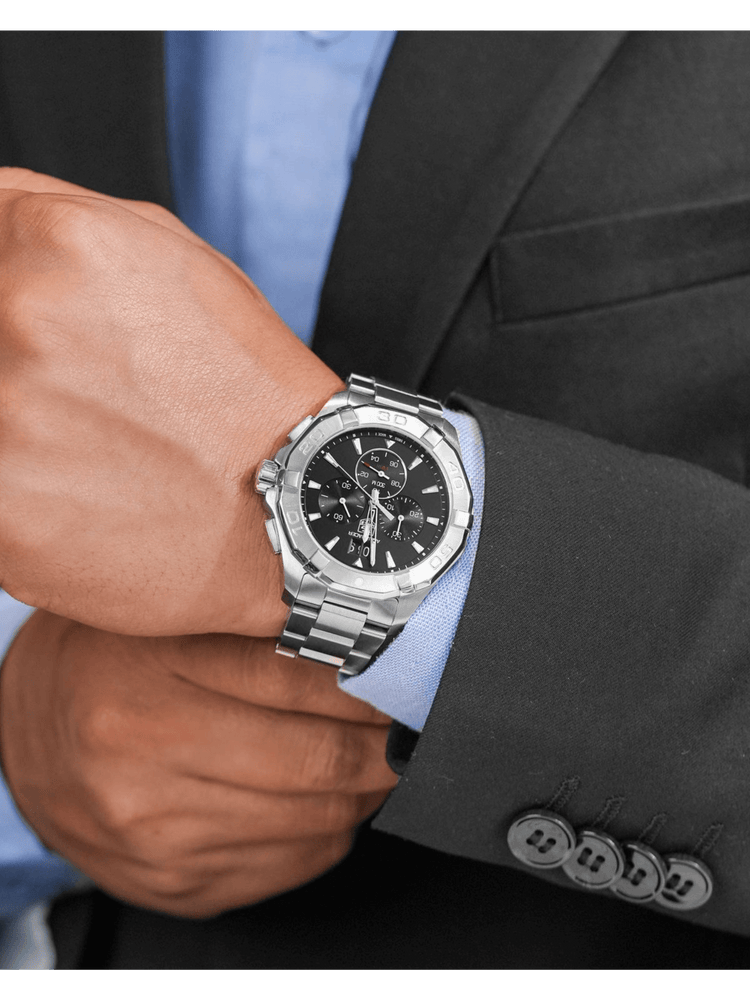 TAG Heuer Aquaracer Quartz Chronograph Black Dial 43mm Men's Watch