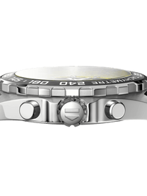 TAG Heuer Formula 1 Chronograph Quartz Black Dial Rubber Strap 43mm Men's Watch