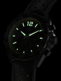 TAG Heuer Formula 1 Chronograph Quartz Black Dial Rubber Strap 43mm Men's Watch