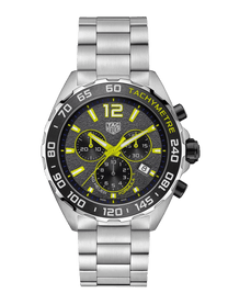 TAG Heuer Formula 1 Chronograph Grey Dial Lime-Yellow Trims 43mm Men's Watch