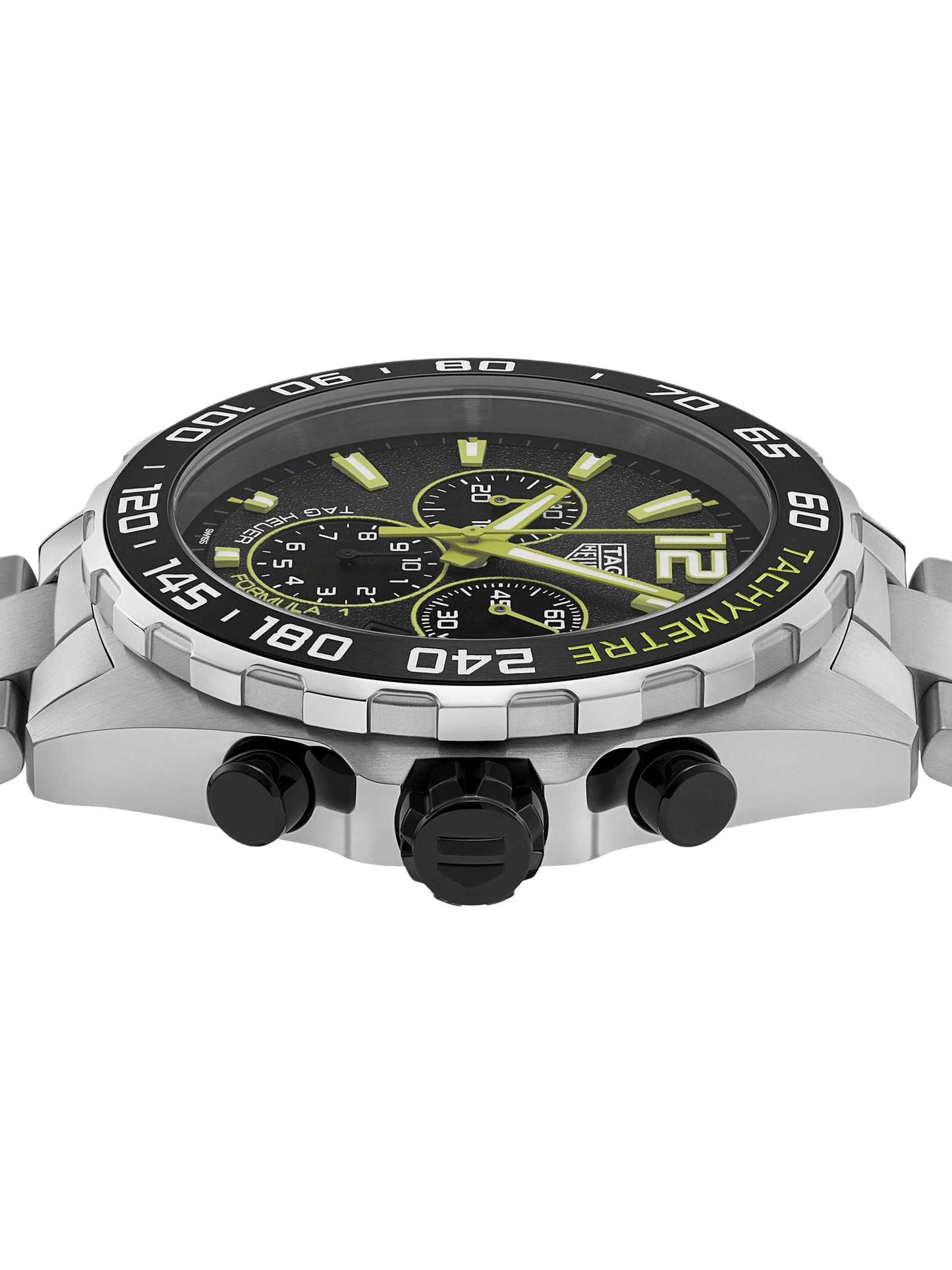 TAG Heuer Formula 1 Chronograph Grey Dial Lime-Yellow Trims 43mm Men's Watch