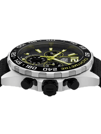 TAG Heuer Formula 1 Chronograph Grey Dial Lime-Yellow Trims Nylon Strap 43mm Men's Watch