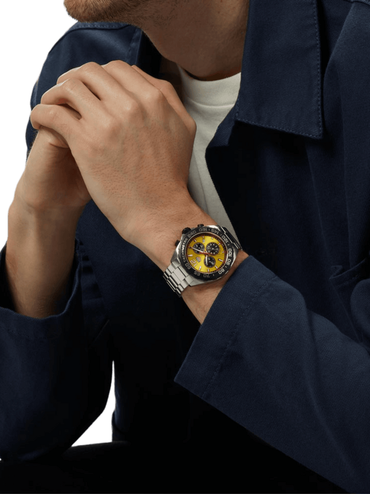 TAG Heuer Formula 1 Chronograph Quartz Yellow Dial 43mm Men's Watch