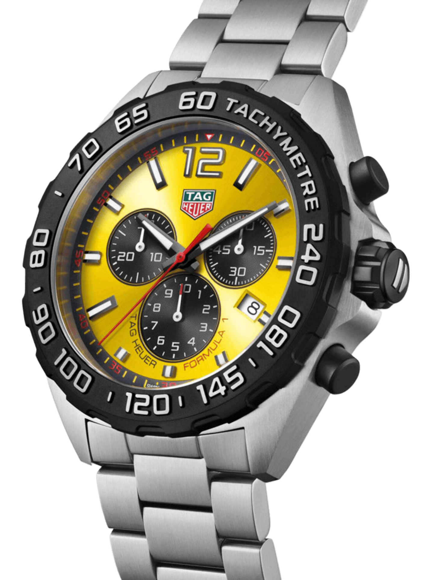 TAG Heuer Formula 1 Chronograph Quartz Yellow Dial 43mm Men's Watch