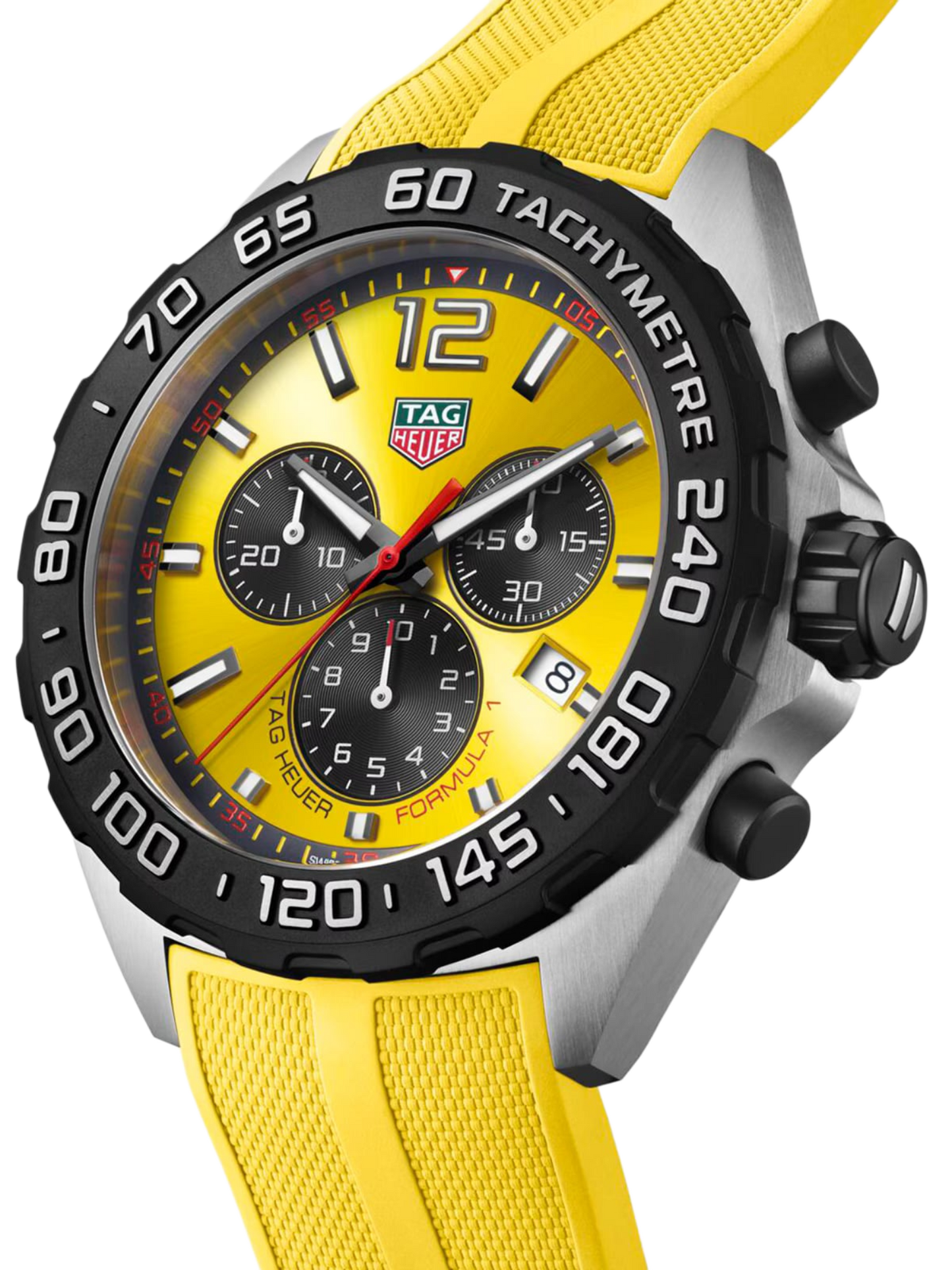 TAG Heuer Formula 1 Chronograph Quartz Yellow & Rubber 43mm Men's Watch