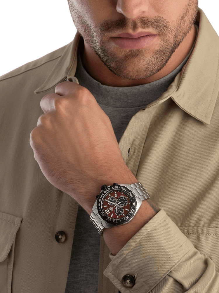 TAG Heuer Formula 1 Chronograph Quartz Red Dial 43mm Men's Watch