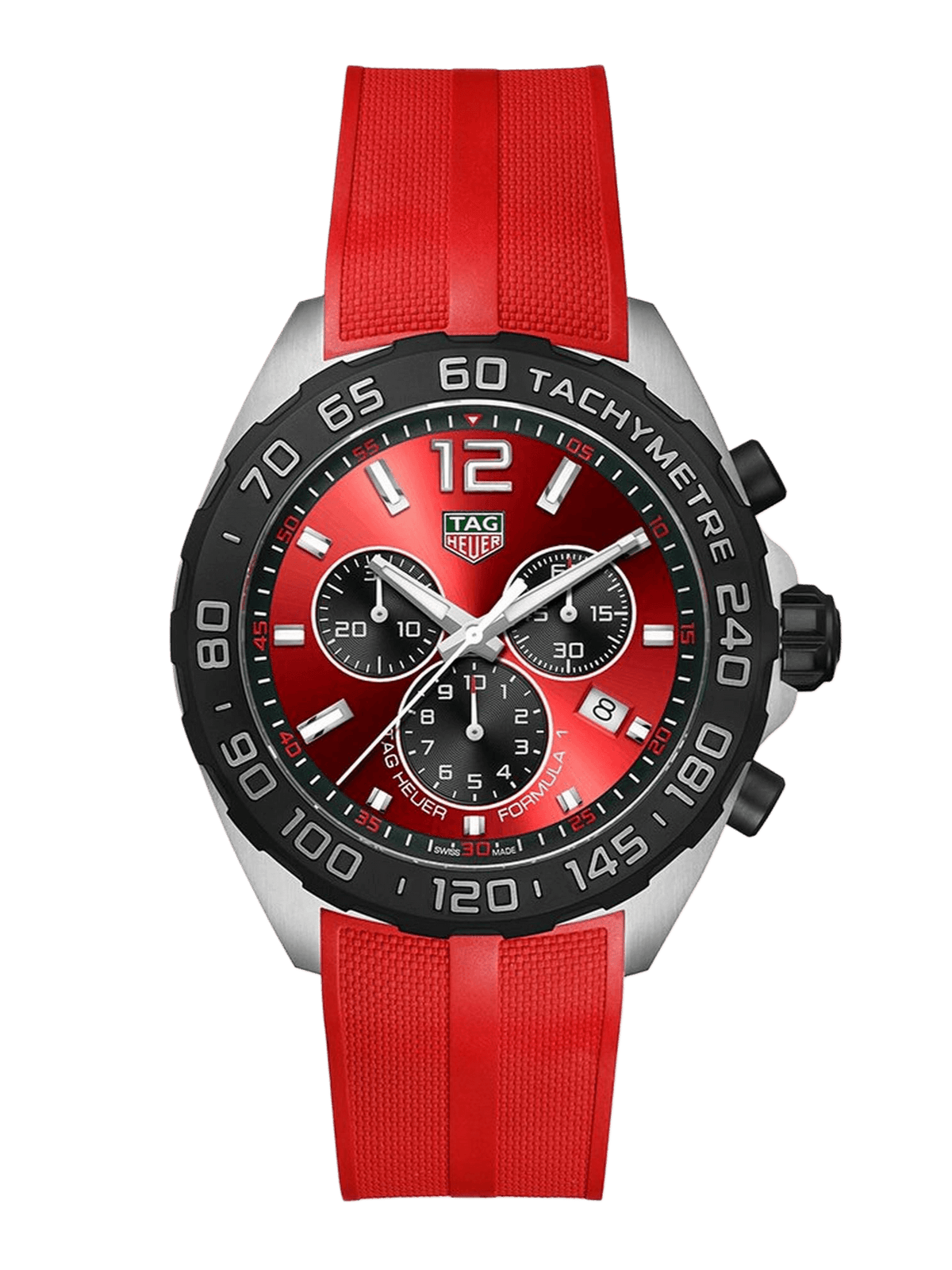 TAG Heuer フォーミュラ1 クロノグラフ クォーツ レッド&ラバー 43mm TAG Heuer フォーミュラ1 クロノグラフ クォーツ レッド&ラバー 43mm