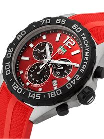 TAG Heuer Formula 1 Chronograph Quartz Red & Rubber 43mm Men's Watch