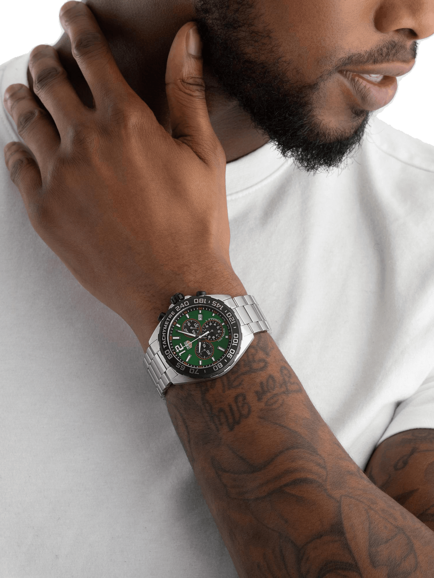 TAG Heuer Formula 1 Chronograph Quartz Green Dial 43mm Men's Watch