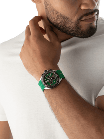 TAG Heuer Formula 1 Chronograph Quartz Green Dial & Rubber 43mm Men's Watch