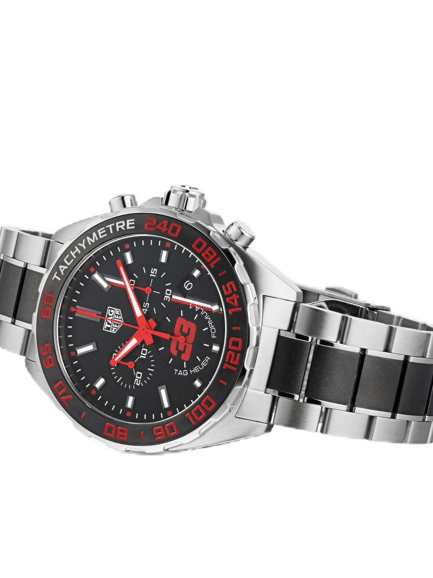 TAG Heuer Limited Edition Formula 1 Quartz Steel & Black Ceramic Band 43mm Men's Watch