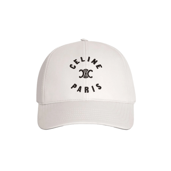 CELINE キャップ ホワイト Mサイズ Celine Women's Triomphe Baseball Cap in Cotton (Celine Paris