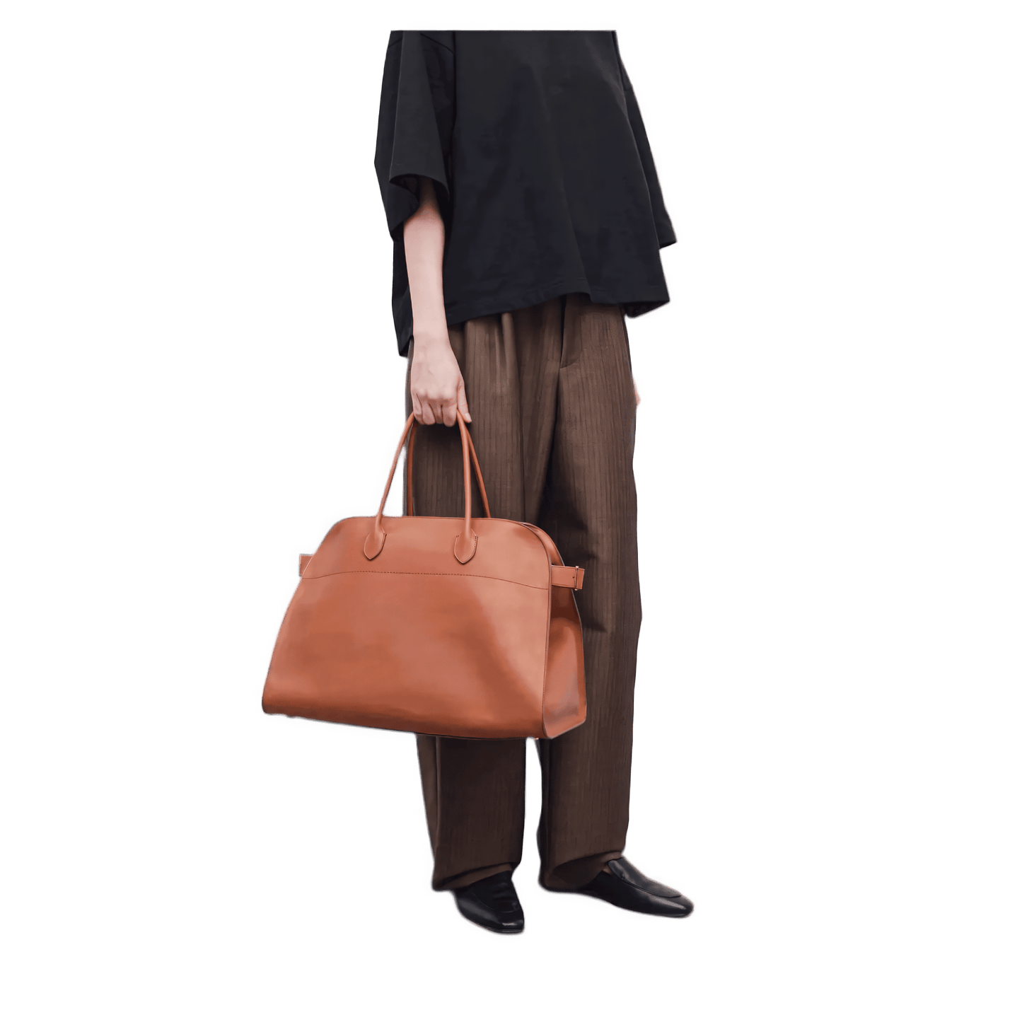 The Row Soft Margaux 17 Bag in Leather