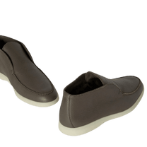 <tc>Loro Piana</tc> Botín de paseo abierto para hombre (piel de ciervo con pelo de castorino)