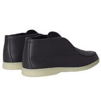 <tc>Loro Piana</tc> Botín de paseo abierto para hombre (piel de ciervo con pelo de castorino)