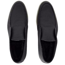 <tc>Loro Piana</tc> Botín de paseo abierto para hombre (piel de ciervo con pelo de castorino)