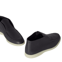 <tc>Loro Piana</tc> Botín de paseo abierto para hombre (piel de ciervo con pelo de castorino)