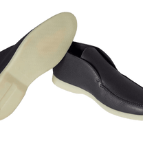 <tc>Loro Piana</tc> Botín de paseo abierto para hombre (piel de ciervo con pelo de castorino)