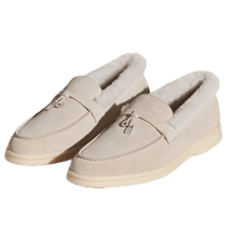 <tc>Loro Piana</tc> Mocasines Summer Charms Walk para mujer (gamuza con pelo de castor)
