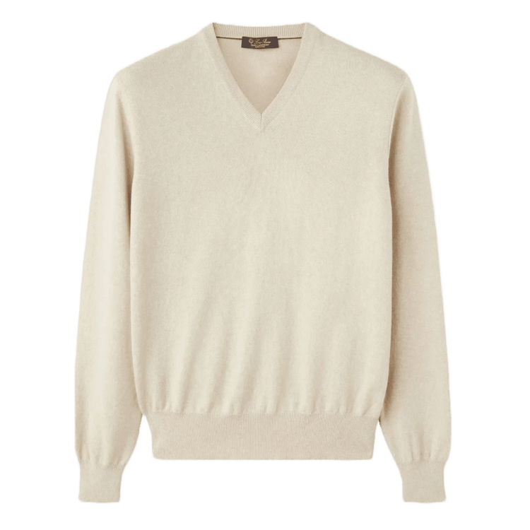 <tc>Loro Piana</tc> Cuello en V clásico para hombre