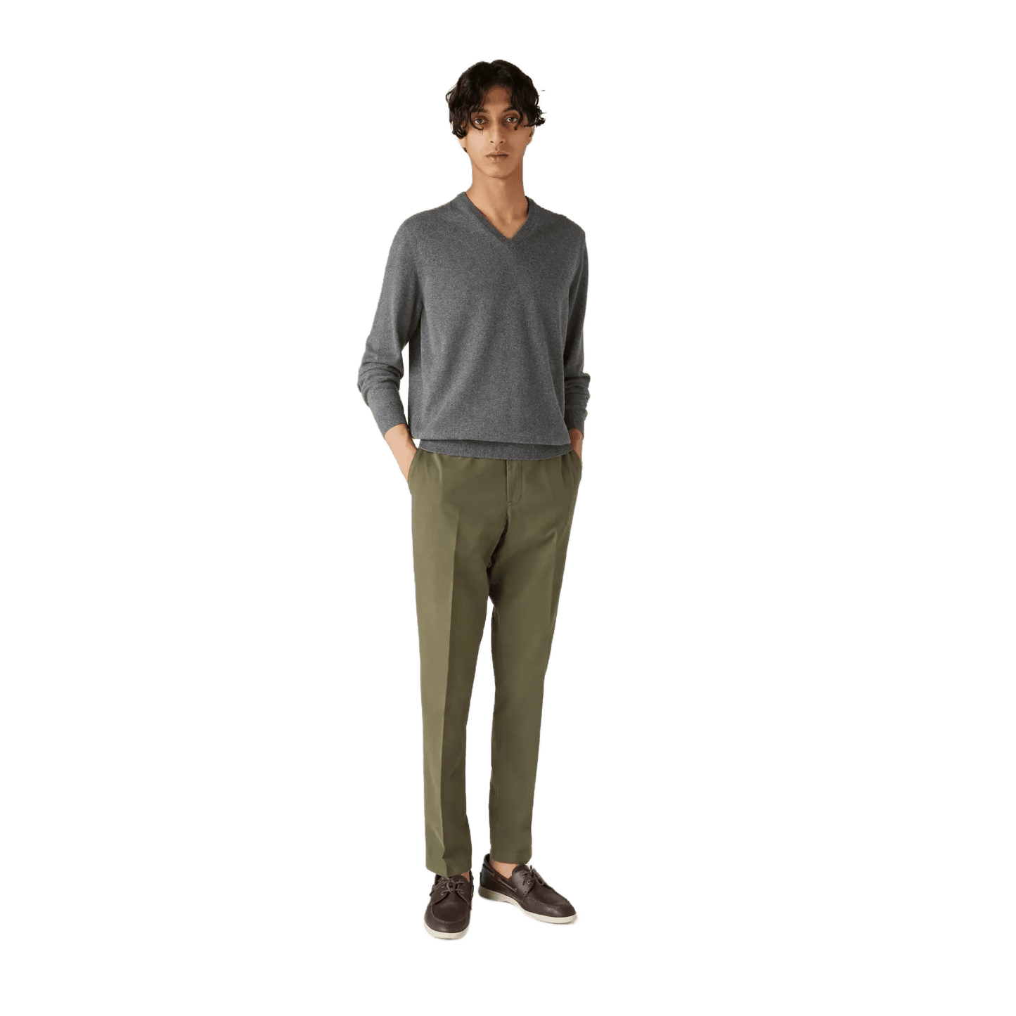 <tc>Loro Piana</tc> Col en V classique pour homme