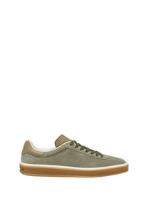<tc>Loro Piana</tc> รองเท้าผ้าใบเทนนิสวอล์คสำหรับผู้ชาย (หนังกลับแบบผ่าหน้า)