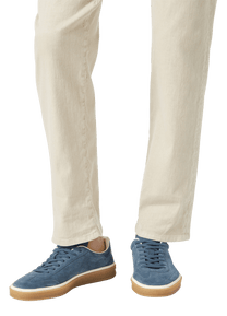 <tc>Loro Piana</tc> รองเท้าผ้าใบเทนนิสวอล์คสำหรับผู้ชาย (หนังกลับแบบผ่าหน้า)