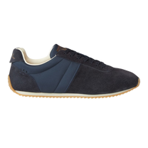 Loro Piana Women's Fast Walk Sneakers in Blue Navy, Side View

