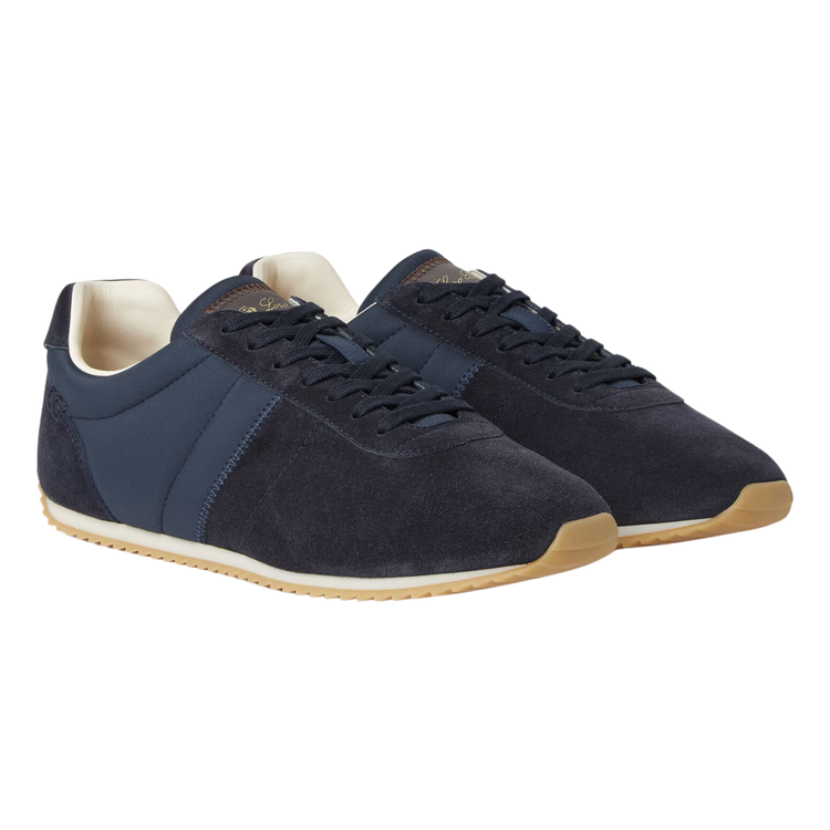 Loro Piana Women's Fast Walk Sneakers in Blue Navy, Product View

