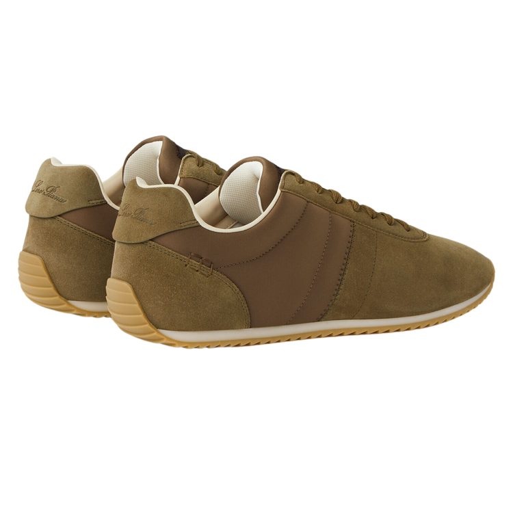 Loro Piana Men's Fast Walk Sneakers in Autunno/Planet, Rear View