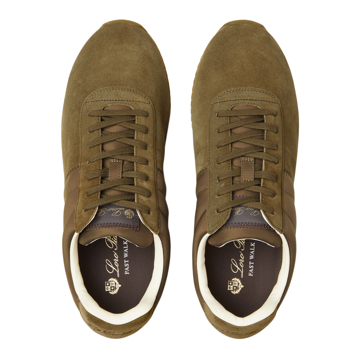 Loro Piana Men's Fast Walk Sneakers in Autunno/Planet, Top View