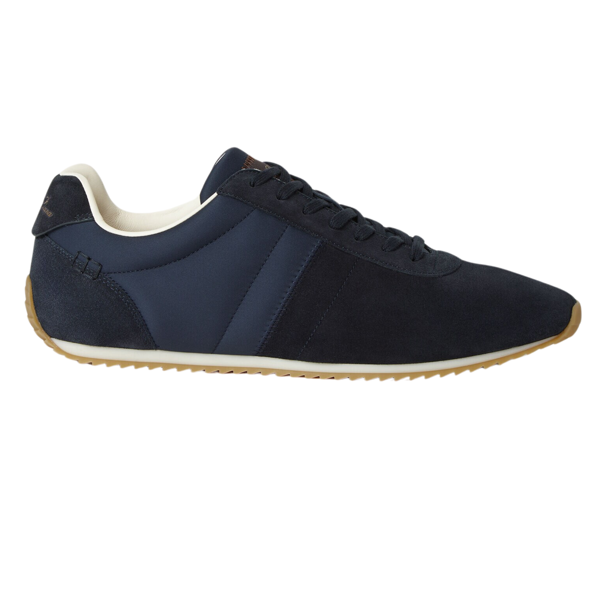 Loro Piana Men's Fast Walk Sneakers in Blue Navy, Side View