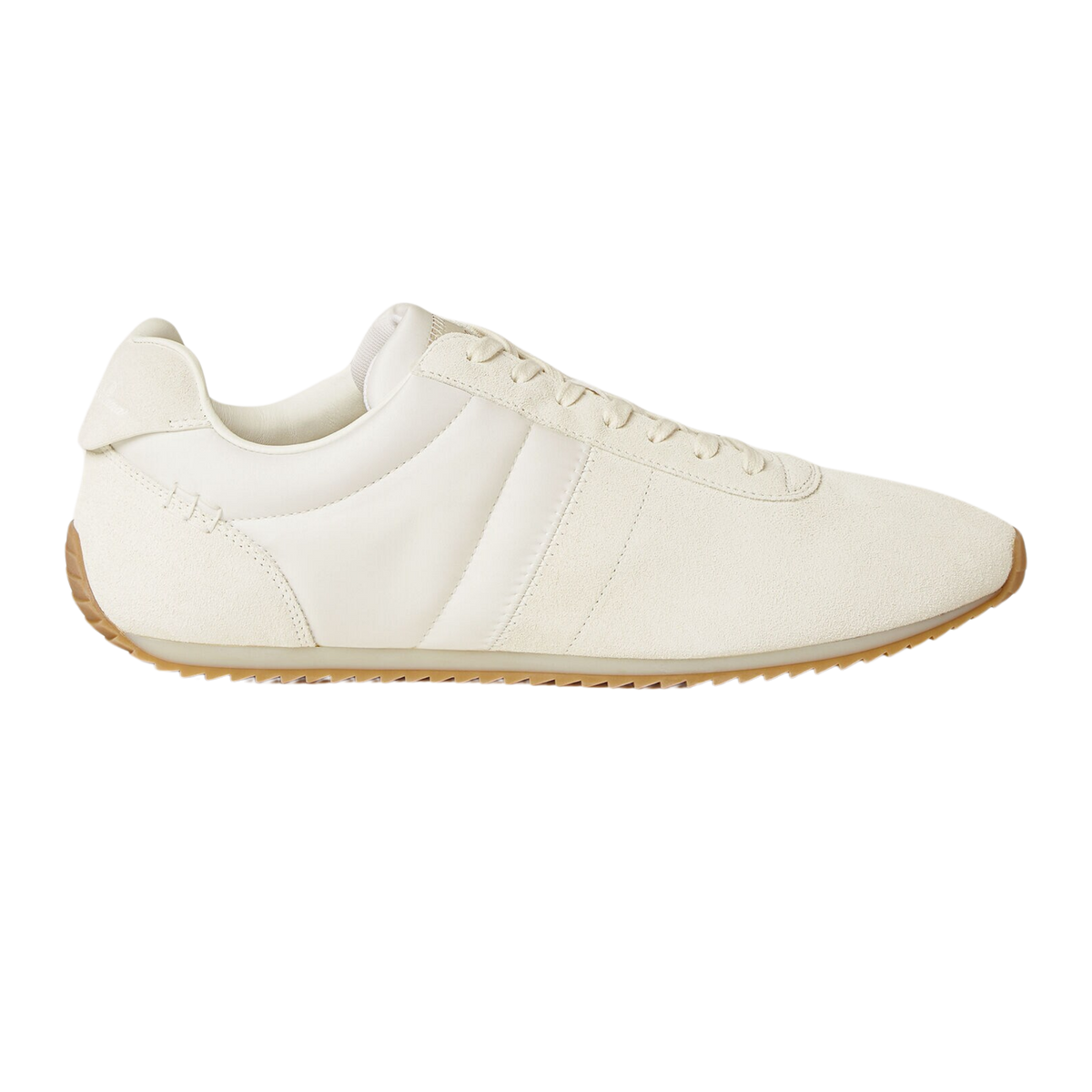 Loro Piana Men's Fast Walk Sneakers in White, Side View