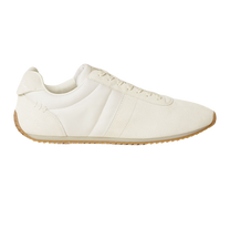 Loro Piana Men's Fast Walk Sneakers in White, Side View