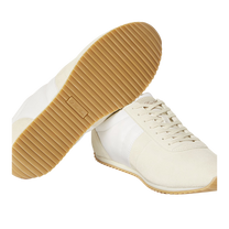 Loro Piana Men's Fast Walk Sneakers in White, Gum Rubber Sole View