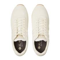 Loro Piana Men's Fast Walk Sneakers in White, Top View