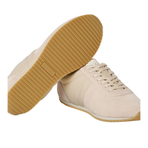 Loro Piana Women's Fast Walk Sneakers in Sand Shell/Light Rose Dust, Gum Rubber Sole View
