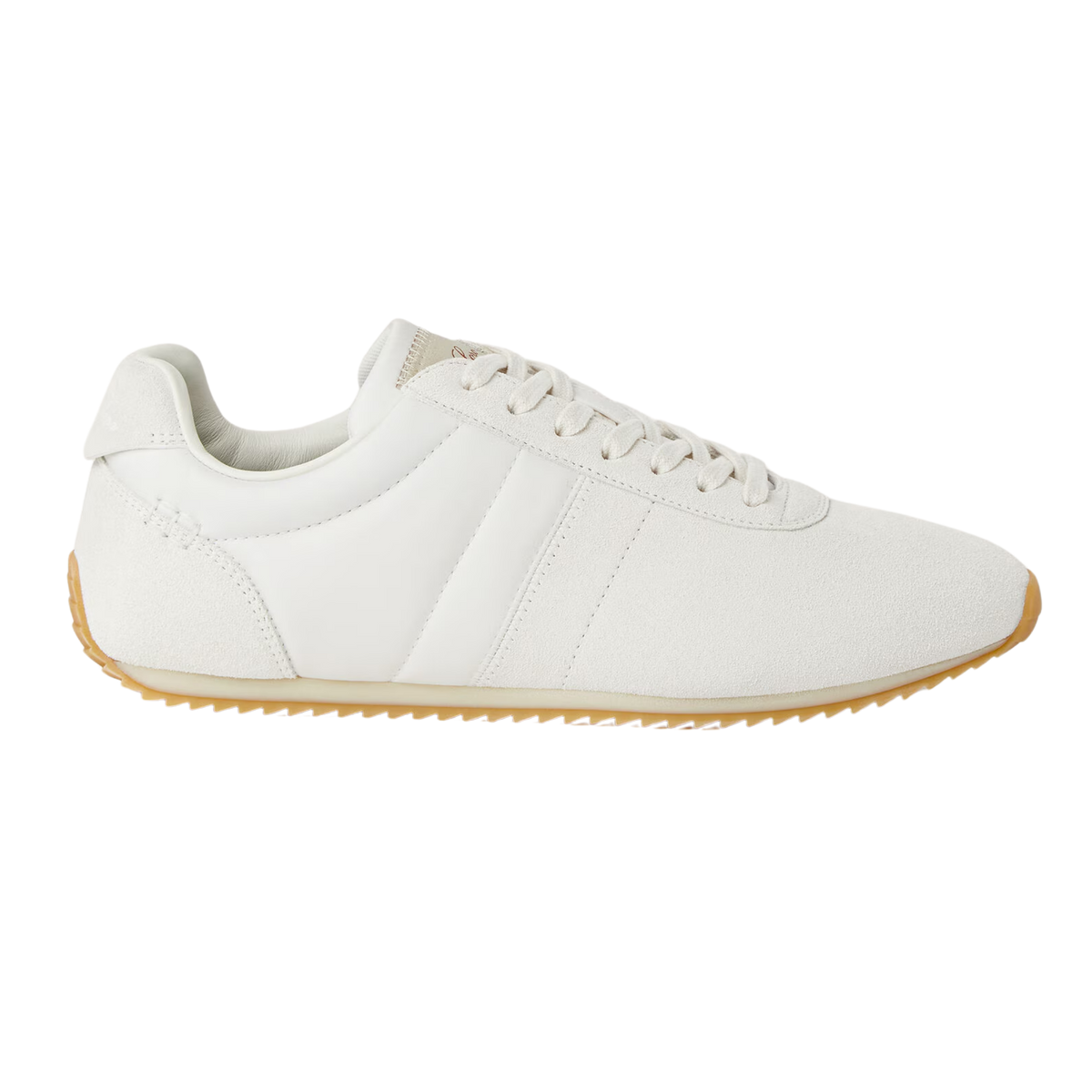 Loro Piana Women's Fast Walk Sneakers in White, Side View
