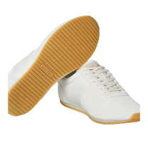 Loro Piana Women's Fast Walk Sneakers in White, Gum Rubber Sole View
