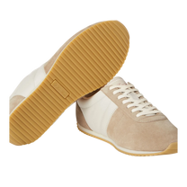 Loro Piana Women's Fast Walk Sneakers in Maple/Dark Wheat, Gum Rubber Sole View