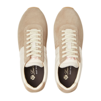 Loro Piana Women's Fast Walk Sneakers in Maple/Dark Wheat, Lace Detail