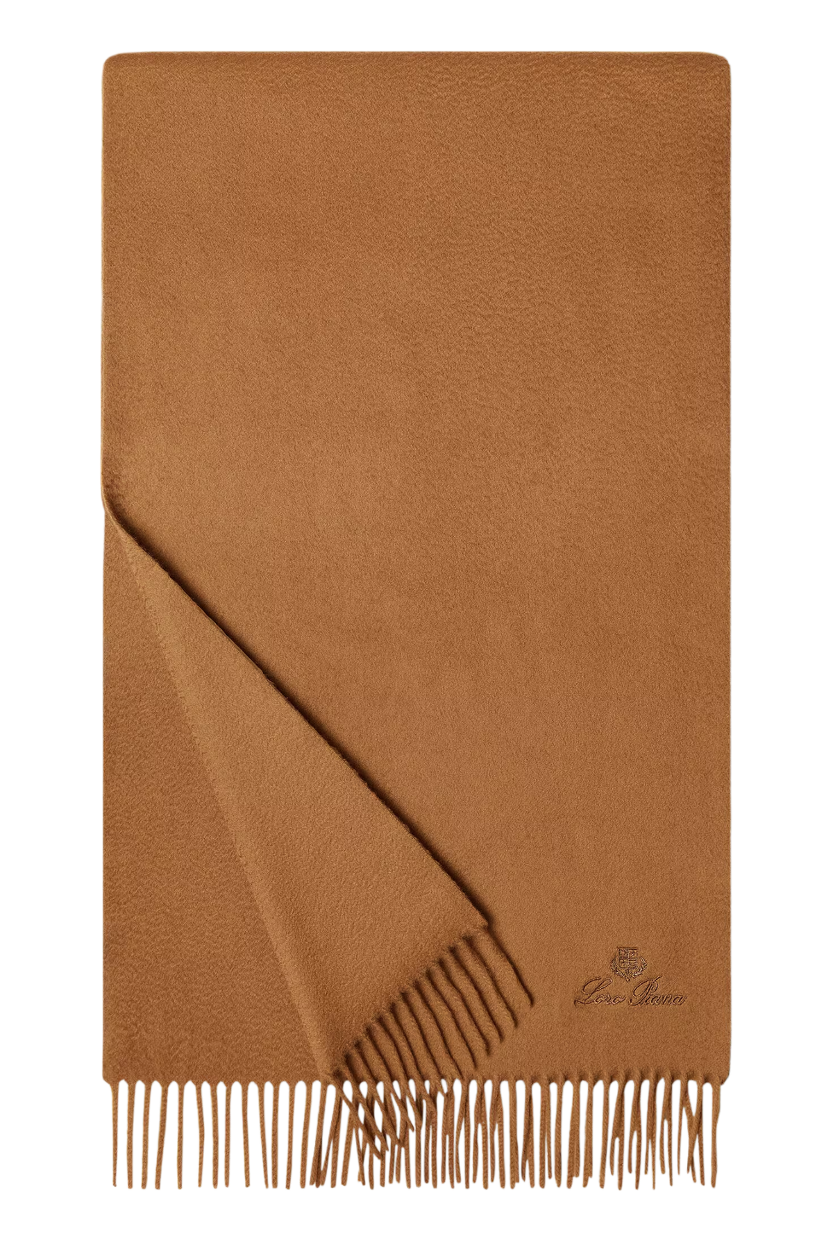 Loro Piana Grande Unita Cashmere Scarf in Camel, Product View
