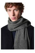 Loro Piana Grande Unita Cashmere Scarf in Grey Melange, Worn by Model