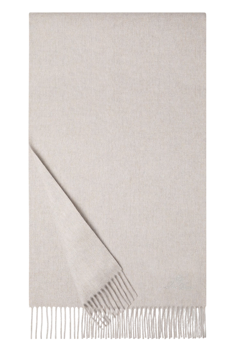 Loro Piana Grande Unita Cashmere Scarf in Grey Powder, Product View