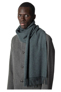 Loro Piana Grande Unita Cashmere Scarf in Jagged Ice Melange, Worn by Model