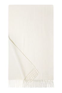 Loro Piana Grande Unita Cashmere Scarf in White, Product View