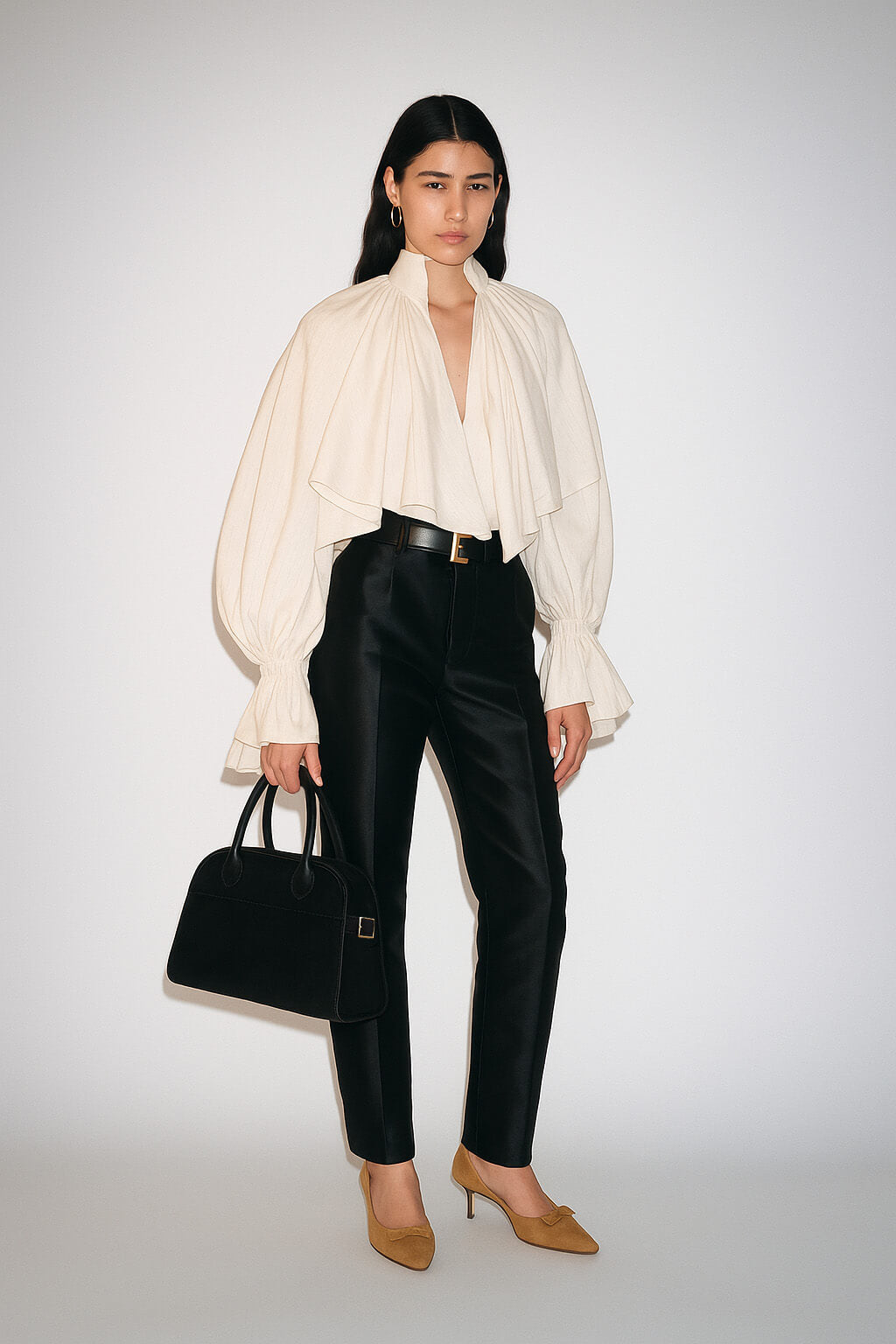 <tc>The Row</tc> Sac Margaux 10 en daim souple