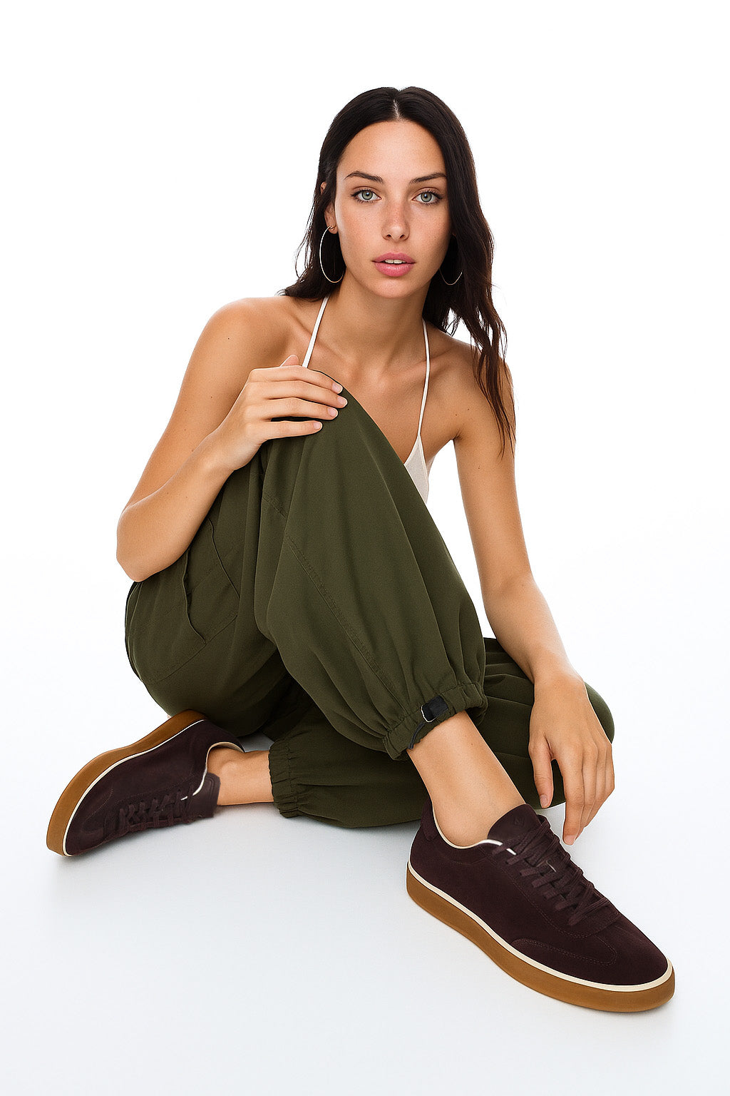 <tc>Loro Piana</tc> Baskets de tennis pour femme (cuir velours fendu)