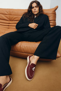 <tc>Loro Piana</tc> Mocassins Babouche Charms Walk pour femmes